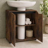2 Door Full Pedestal Under Sink Bathroom Cabinet
