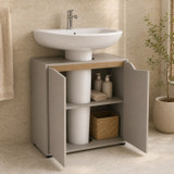 2 Door Full Pedestal Under Sink Bathroom Cabinet