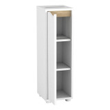 Slim Bathroom Storage Cabinet w/ Three Shelves and Paper Lid