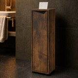 Slim Bathroom Storage Cabinet w/ Three Shelves and Paper Lid