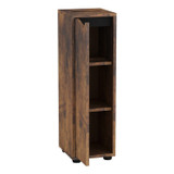 Slim Bathroom Storage Cabinet w/ Three Shelves and Paper Lid