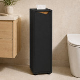 Slim Bathroom Storage Cabinet w/ Three Shelves and Paper Lid