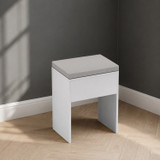 Padded Faux Leather Dressing Table Stool