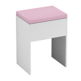 Padded Faux Leather Dressing Table Stool