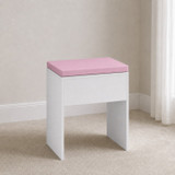 Padded Faux Leather Dressing Table Stool