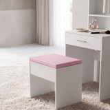 Padded Faux Leather Dressing Table Stool