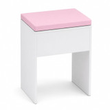 Padded Faux Leather Dressing Table Stool