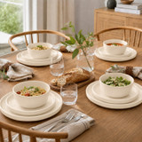 Stoneware Dinner Set with Plates & Bowls