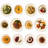 Stoneware Dinner Set with Plates & Bowls