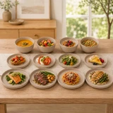 Stoneware Dinner Set with Plates & Bowls