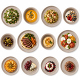 Stoneware Dinner Set with Plates & Bowls