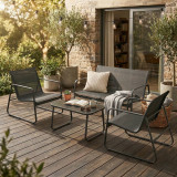 Sorrento 4 Piece Patio Lounge Set