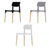 MADRID Scandinavian Dining Chair w/ Beech Wood Legs Minimalist Kitchen Seat