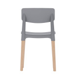 MADRID Scandinavian Dining Chair w/ Beech Wood Legs Minimalist Kitchen Seat