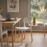 MADRID Scandinavian Dining Chair w/ Beech Wood Legs Minimalist Kitchen Seat