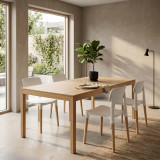 MADRID Scandinavian Dining Chair w/ Beech Wood Legs Minimalist Kitchen Seat