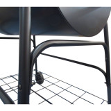 Large Oil Drum BBQ Charcoal Grill Smoker Trolley