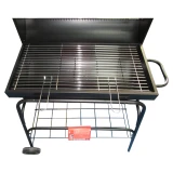 Large Oil Drum BBQ Charcoal Grill Smoker Trolley