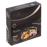 Crystallin Glass 3 Section Snack Bowl