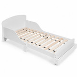 AURORA Wooden Toddler Bed Frame w/ Integrated Storage