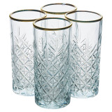 Timeless Gold Rim Highball Glasses