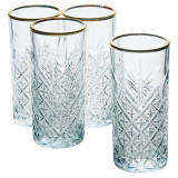 Timeless Gold Rim Highball Glasses
