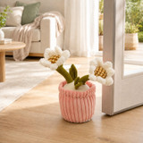 Weighted Plush Flower Pot Door Stopper