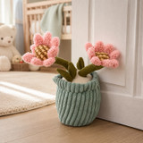 Weighted Plush Flower Pot Door Stopper
