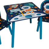 Space Design Children's Wooden Square Table And Chair Set