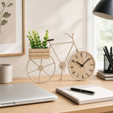 Bicycle Table Clock w/ Planter