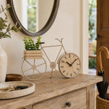Bicycle Table Clock w/ Planter