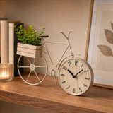 Bicycle Table Clock w/ Planter