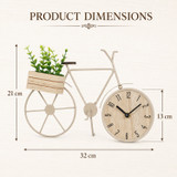 Bicycle Table Clock w/ Planter