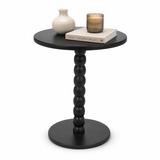 Modern Black Round Side Table 35x40cm