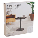 Modern Black Round Side Table 35x40cm
