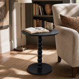 Modern Black Round Side Table 35x40cm