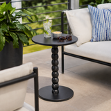 Modern Black Round Side Table 35x40cm