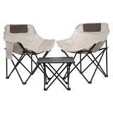 3PC Foldable Camping Table Chairs Set