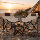 3PC Foldable Camping Table Chairs Set