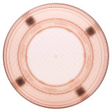 Pink Ribbed Acrylic Rotating Makeup Organiser w/ Gold Legs
