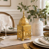 Gold Metal Patterned Lantern
