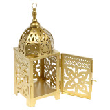 Gold Metal Patterned Lantern