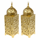 Gold Metal Patterned Lantern