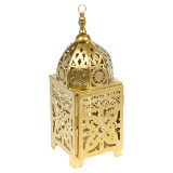 Gold Metal Patterned Lantern