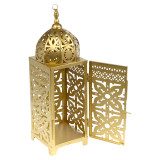 Gold Metal Patterned Lantern