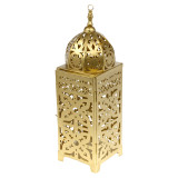 Gold Metal Patterned Lantern