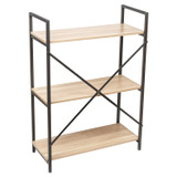 Multi Shelf Wall Rack with Black Metal Frame