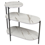 3 Tier Marble Effect Side Table