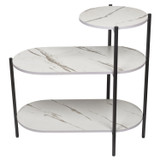 3 Tier Marble Effect Side Table