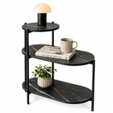 3 Tier Marble Effect Side Table